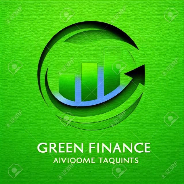 diseño del logotipo de las finanzas verde