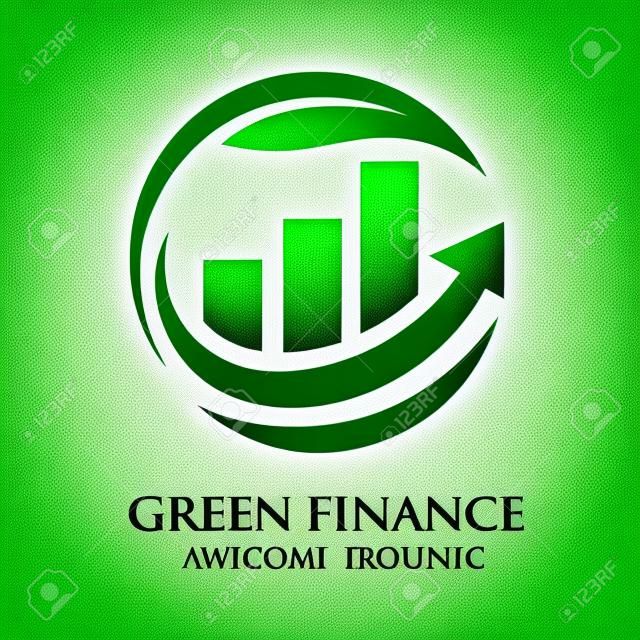 design de logotipo de finanças verdes