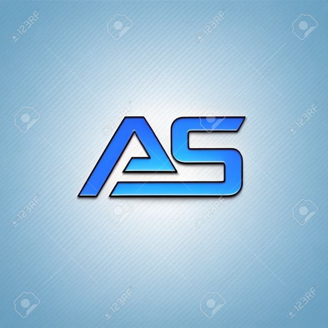 logo icon tasarım şablonu unsurları AS mektup