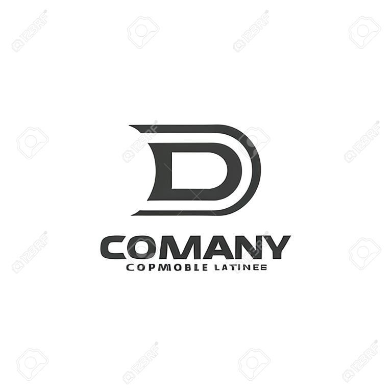 créatif logo lettre D. modèle de conception de logo d'entreprise Résumé. moderne Logo Lettre D modèle modifiable pour votre entreprise.