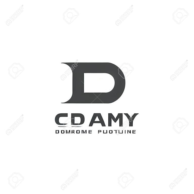 Logotipo criativo da letra D. Modelo abstrato do projeto do logotipo do negócio. Modelo moderno do logotipo da letra D editável para seu negócio.