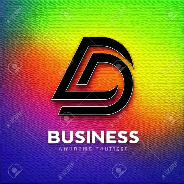 Modèle de lettre DD logo design vector illustration, vecteur de lettre D lettre, vecteur de lettre D et D logo, lettre créative Lettre DD logo