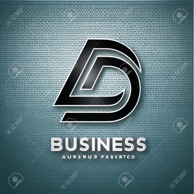 Modèle de lettre DD logo design vector illustration, vecteur de lettre D lettre, vecteur de lettre D et D logo, lettre créative Lettre DD logo