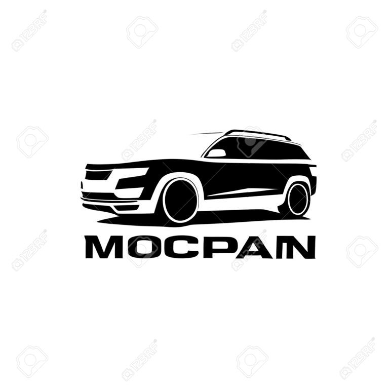 Векторный icon силуэт автомобиля, силуэт вектора стиля автомобиля внедорожник, концепция символа автомобиля авто