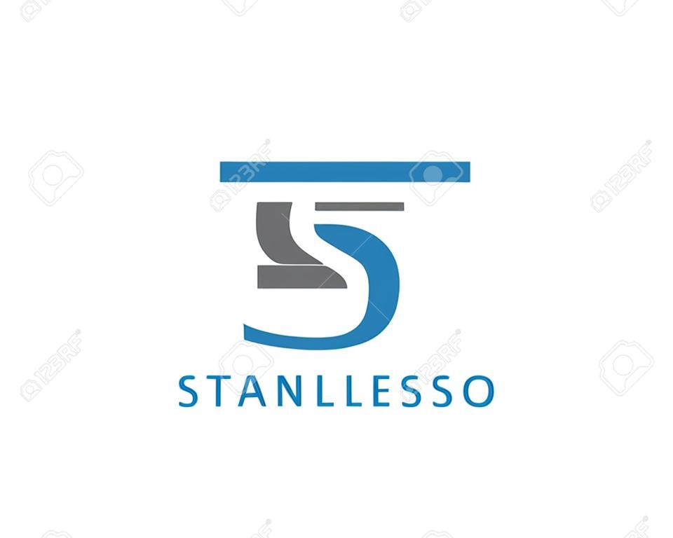 Plantilla de ilustración de vector de diseño de logotipo de letra st, vector de logotipo de letra s y t