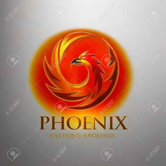concept de logo phoenix de luxe, meilleur design de logo oiseau phoenix