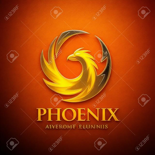 Luxus-Phönix-Logo-Konzept, bestes Phönix-Vogel-Logo-Design