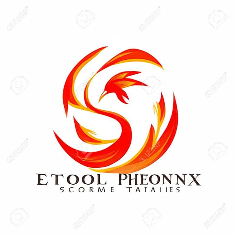 concetto di logo di lusso fenice, miglior design logo uccello fenice