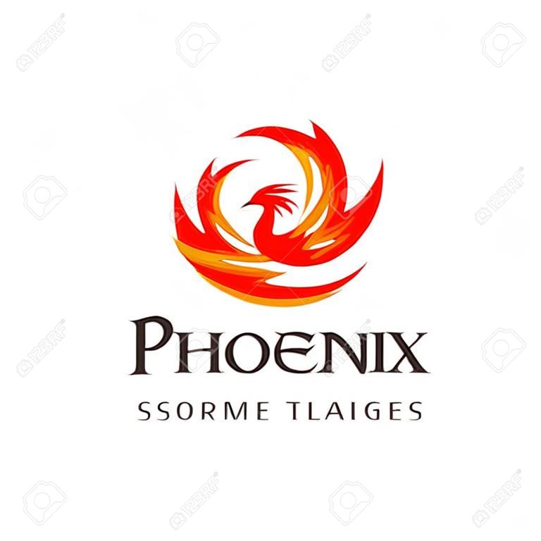 luksusowa koncepcja logo feniksa, najlepszy projekt logo ptaka feniksa