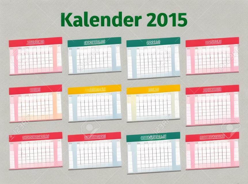 Niemiecki kalendarz na rok 2015, typ 3