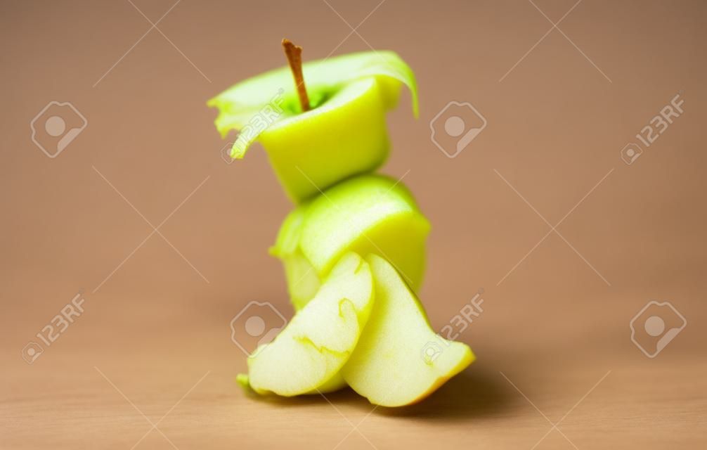 apple core isolated on white background