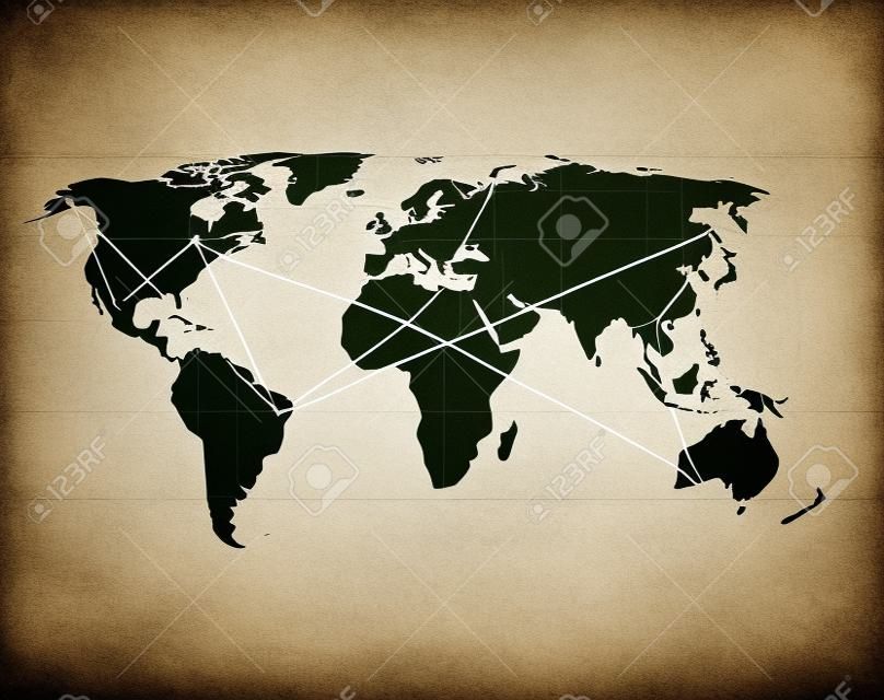 Mapa del vector del mundo.