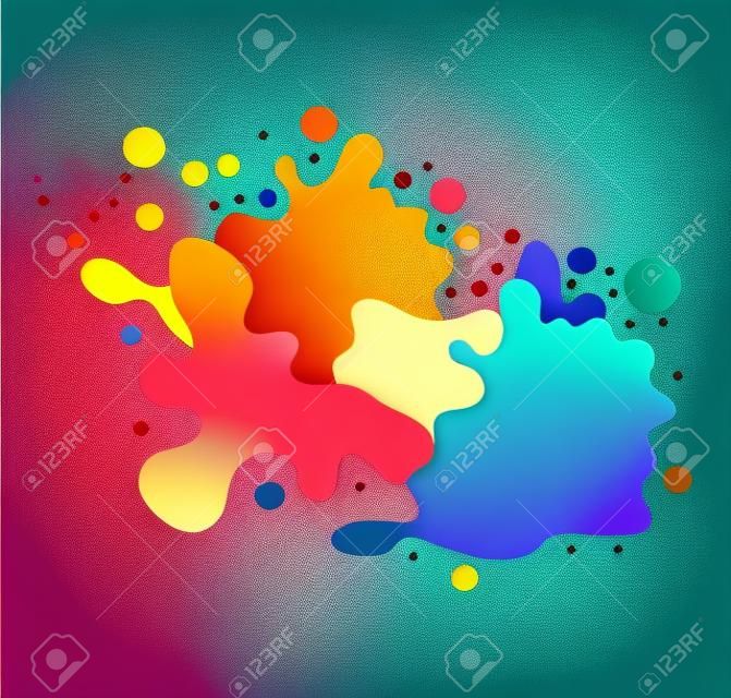 Color splashes vector background