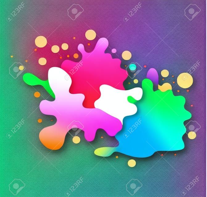 Color splashes vector background