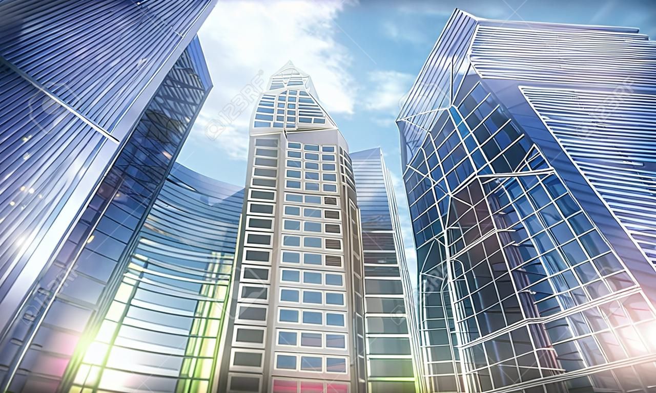 建物、視点の未来ビジョンのイメージ。
