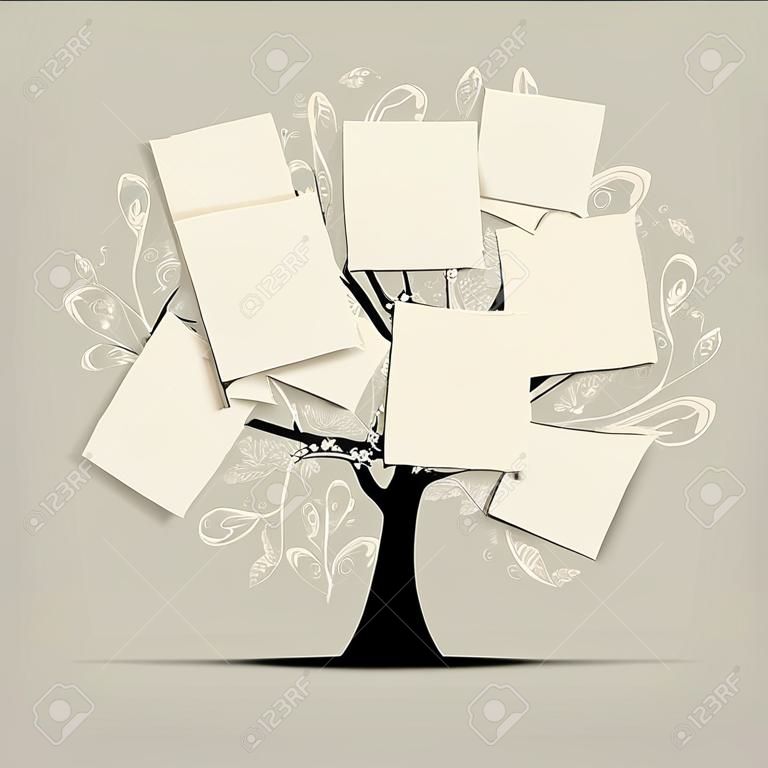 Arte árbol con los documentos para su texto