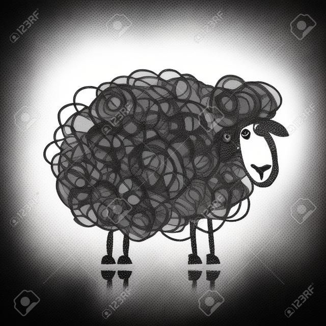 Funny fekete bárány, vázlat a tervezési