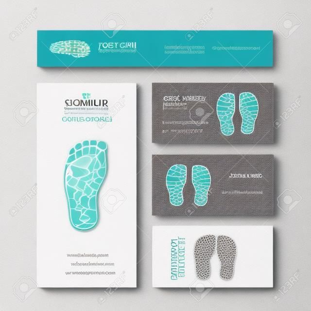Business cards design, foot massage reflexology