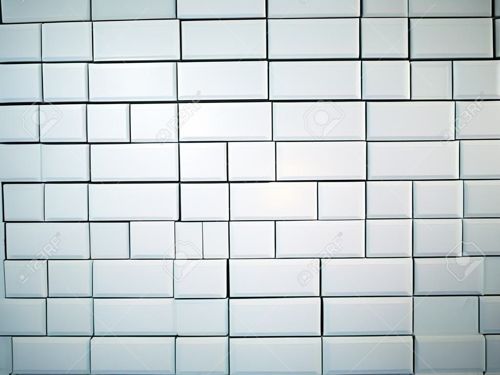 Grunge biały blok z tworzywa sztucznego ściana tło.
