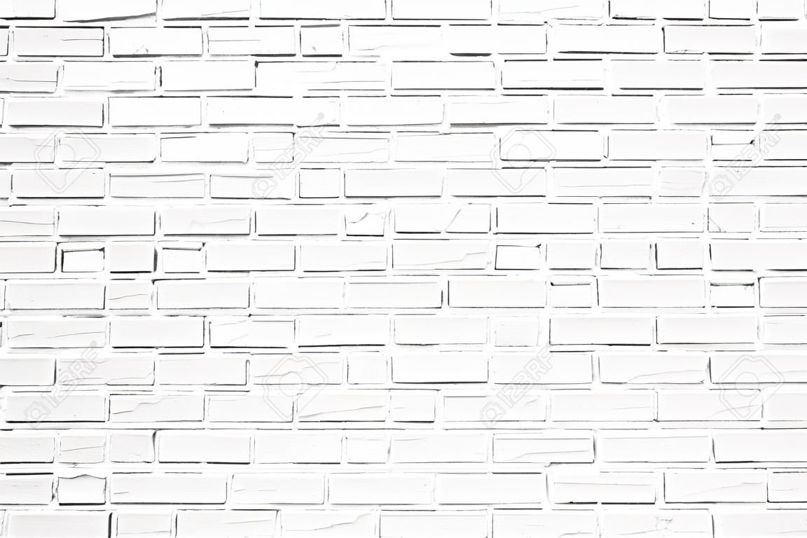 Textura blanca de la pared de ladrillo como fondo