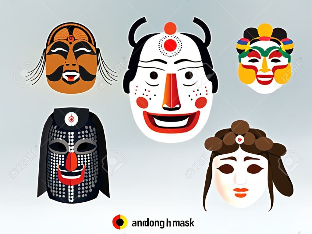 Beautiful Korean Traditional Mask (Andong Hahoe Mask)
