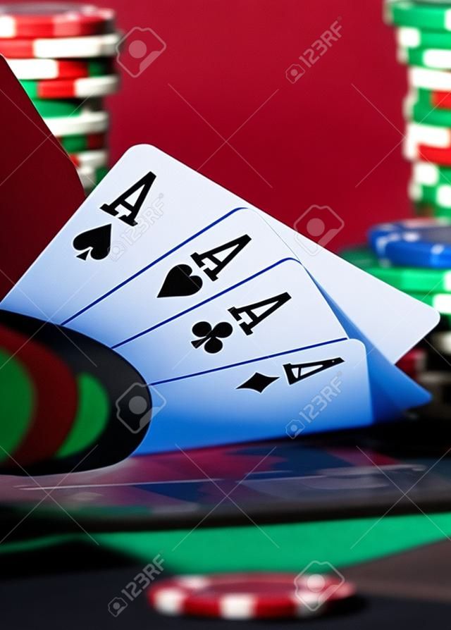 the player looks at his cards and sees the victory in poker