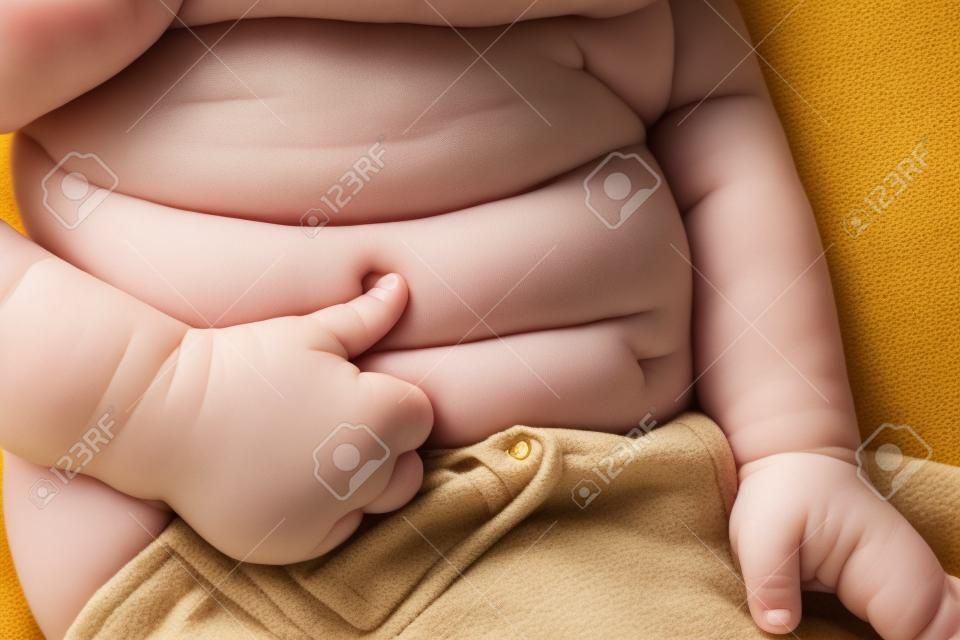 Wielkość żołądka u dzieci z nadwagą.