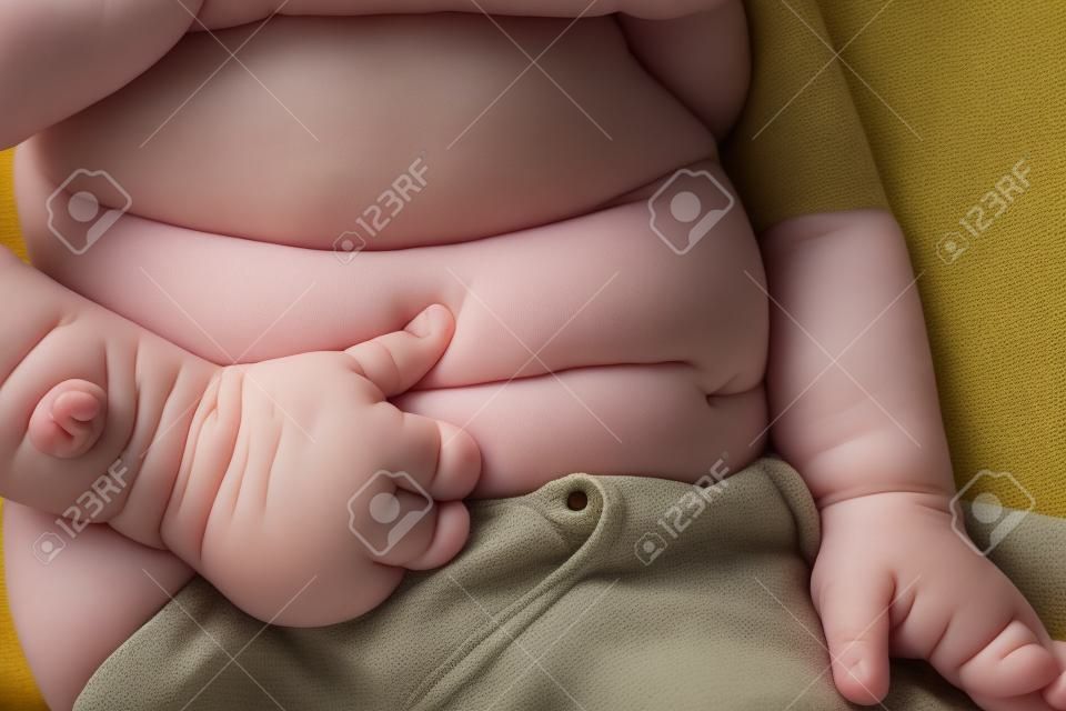 Wielkość żołądka u dzieci z nadwagą.
