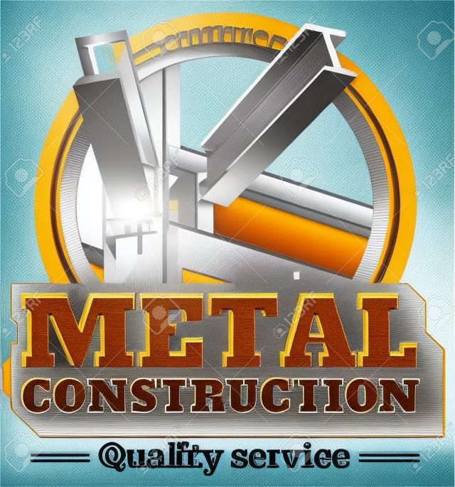 Logotipo do quadro de construção de metal.