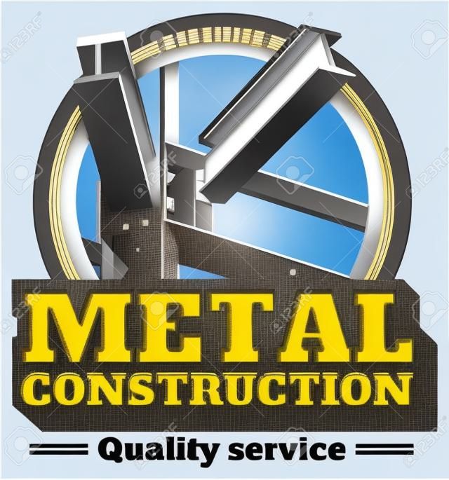 Logotipo de la estructura del metal de la construcción.