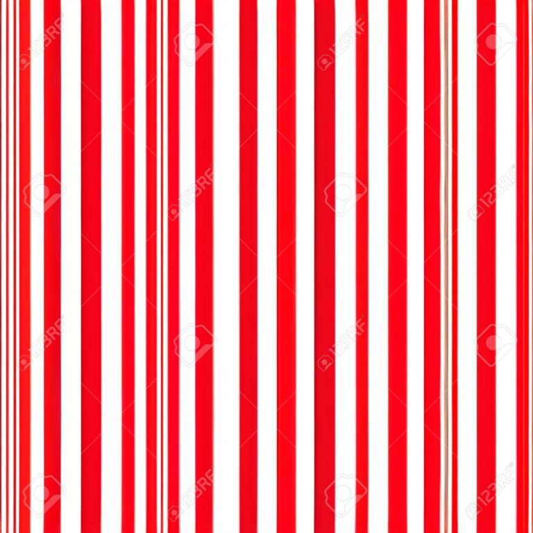 シームレスな縦ストライプ パターン。赤と白の背景のベクトル