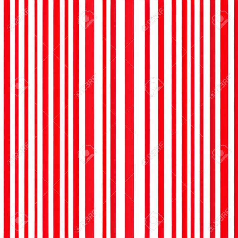 シームレスな縦ストライプ パターン。赤と白の背景のベクトル