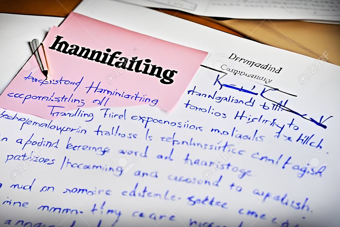 почерк голубые английские слова на белой бумаге представляют собой перевод на английский язык