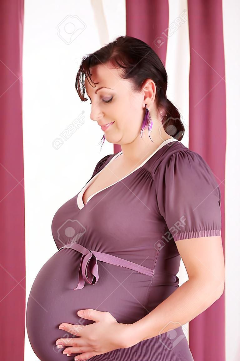 美丽孕妇的肖像