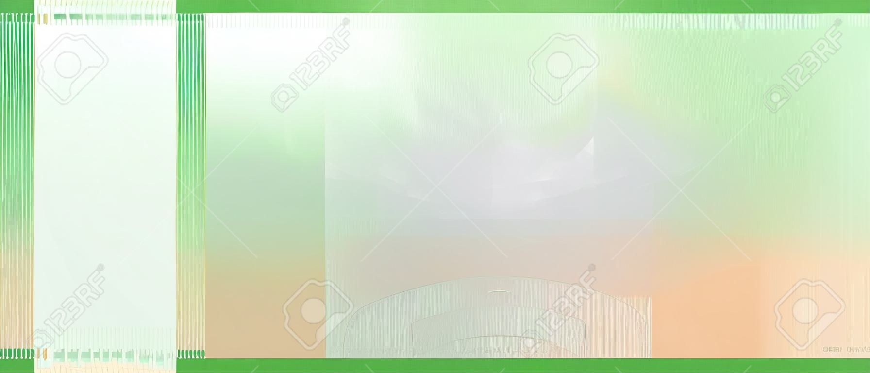 Voucher template banknote 200 with guilloche pattern watermarks and border. Green background banknote, gift voucher, coupon, diploma, money design, currency, note, check, cheque reward certificate