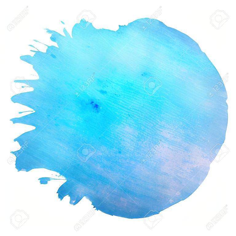 Синий круг. Абстрактный стильный фон акварелью. Векторная иллюстрация