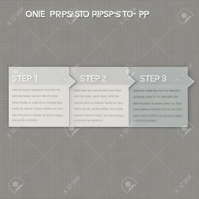 One two three -  progress steps for tutorial