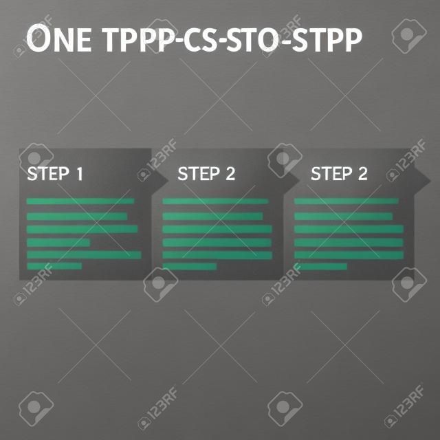 One two three -  progress steps for tutorial