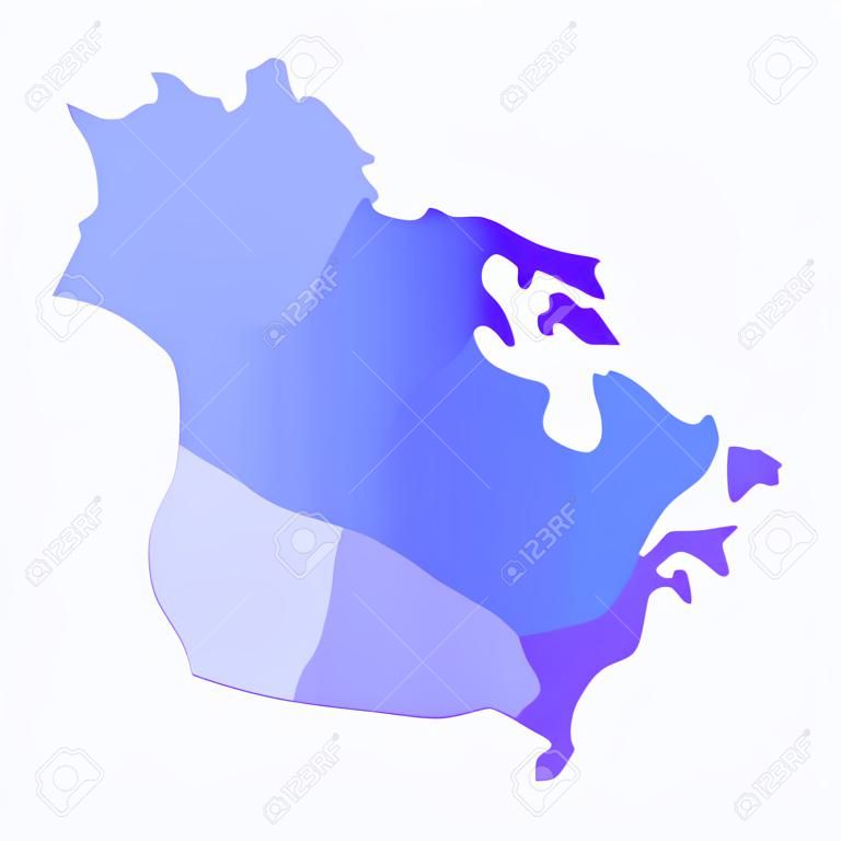 Carte politique de la province de Québec, illustration vectorielle