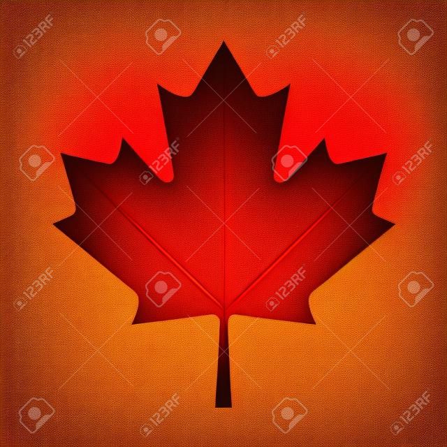 Red maple leaf icon, Canadian symbol - Vector