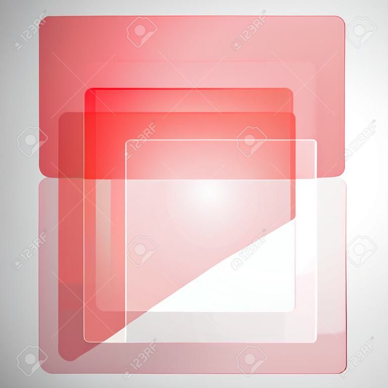Red abstract squares with patches of light on the grey dim background