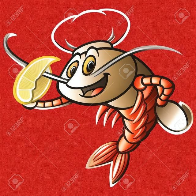 小龙虾厨师吉祥物