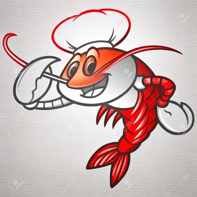 小龙虾厨师吉祥物