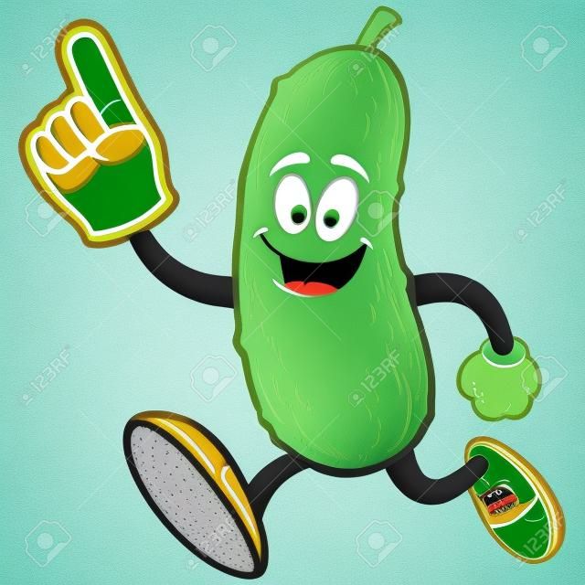 Pickle Laufen mit Schaum-Finger