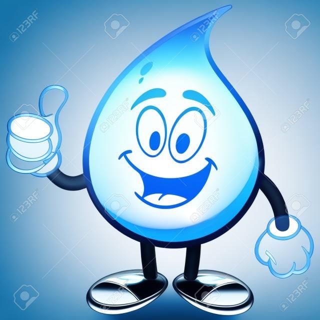 Water Drop with Thumbs Up