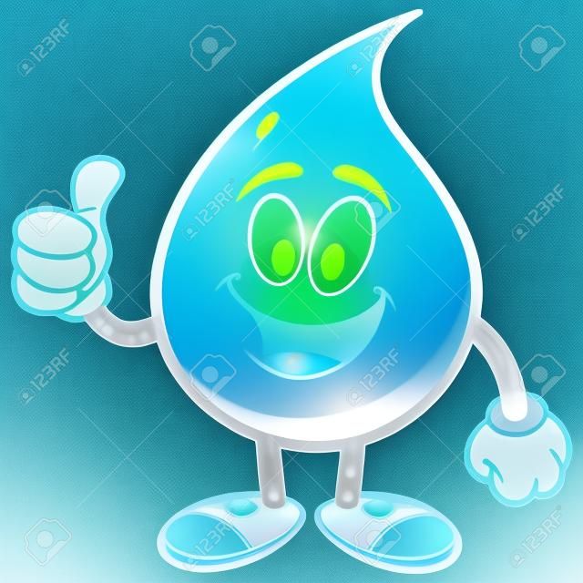 Water Drop with Thumbs Up