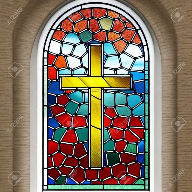 Stained Glass Window Illustration