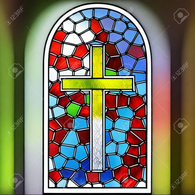 Stained Glass Window Illustration