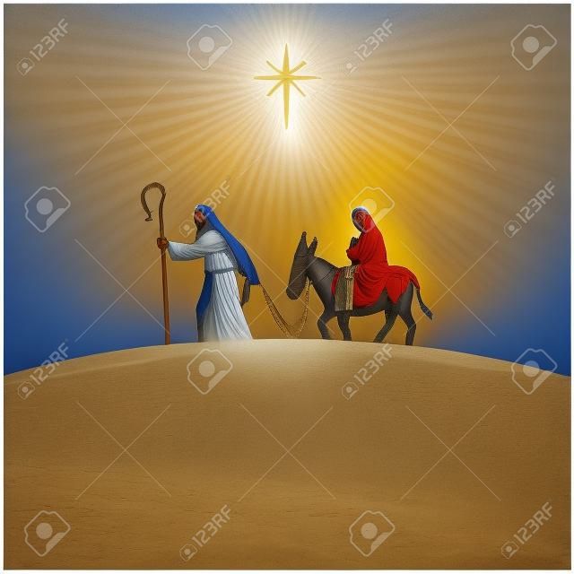 Marie et Joseph fuir en Egypte