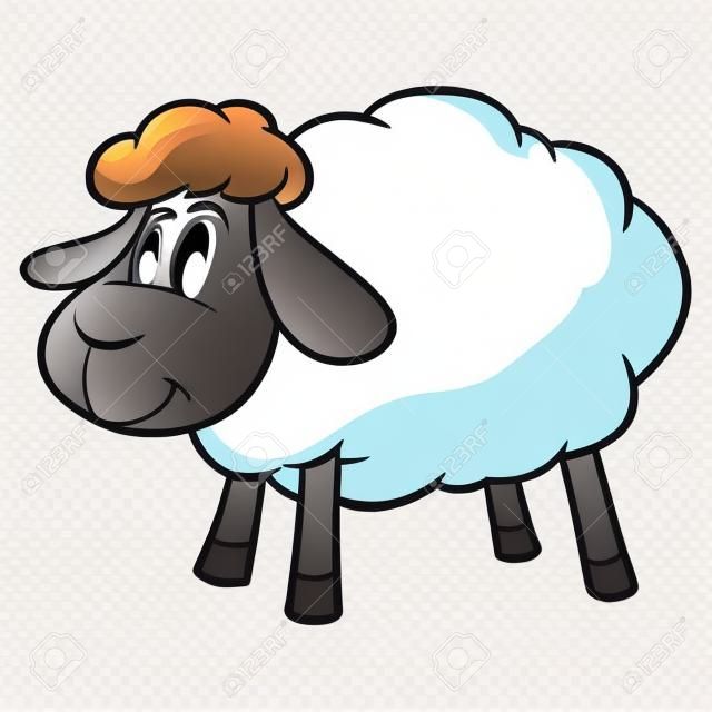 Sheep Mascot - A cartoon illustration of a cute Sheep Mascot.
